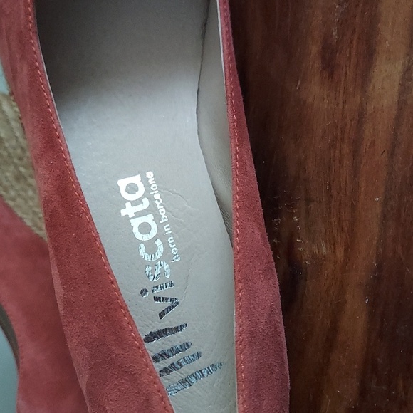 Viscata Marquesa Suede Upper Jute Espadrille Wedge Heels Garnet Size 42 EU 10 US - Picture 4 of 12